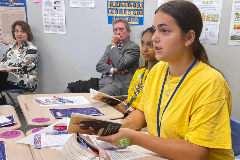 Students were encouraged to ask questions and participate in the living civics lesson with lawmakers from across the state.