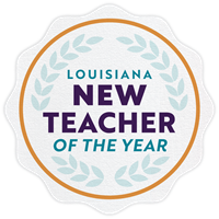 New Teacher of the Year Logo New Teacher of the Year - Less than one year of full time teaching experience